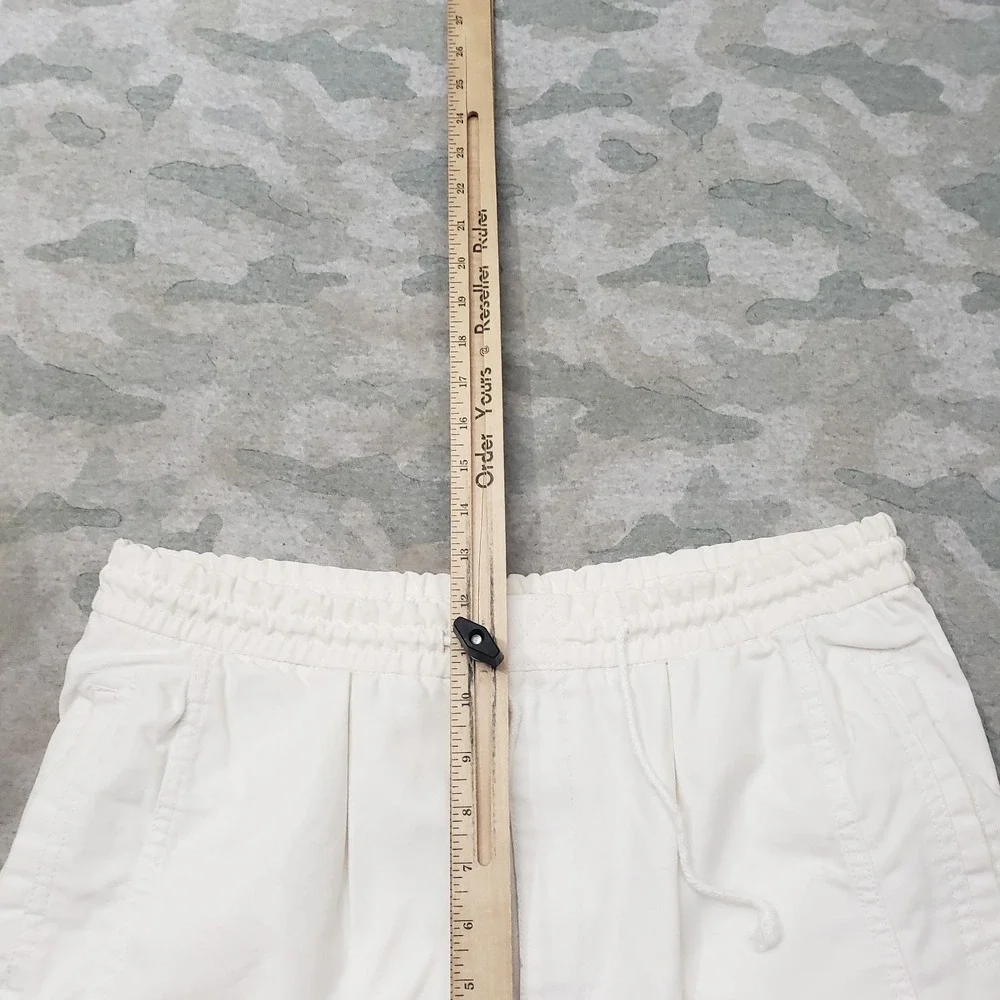 Vintage Weeds Shorts Mens 36 White Cargo Pockets Drawstring Hook N Loop